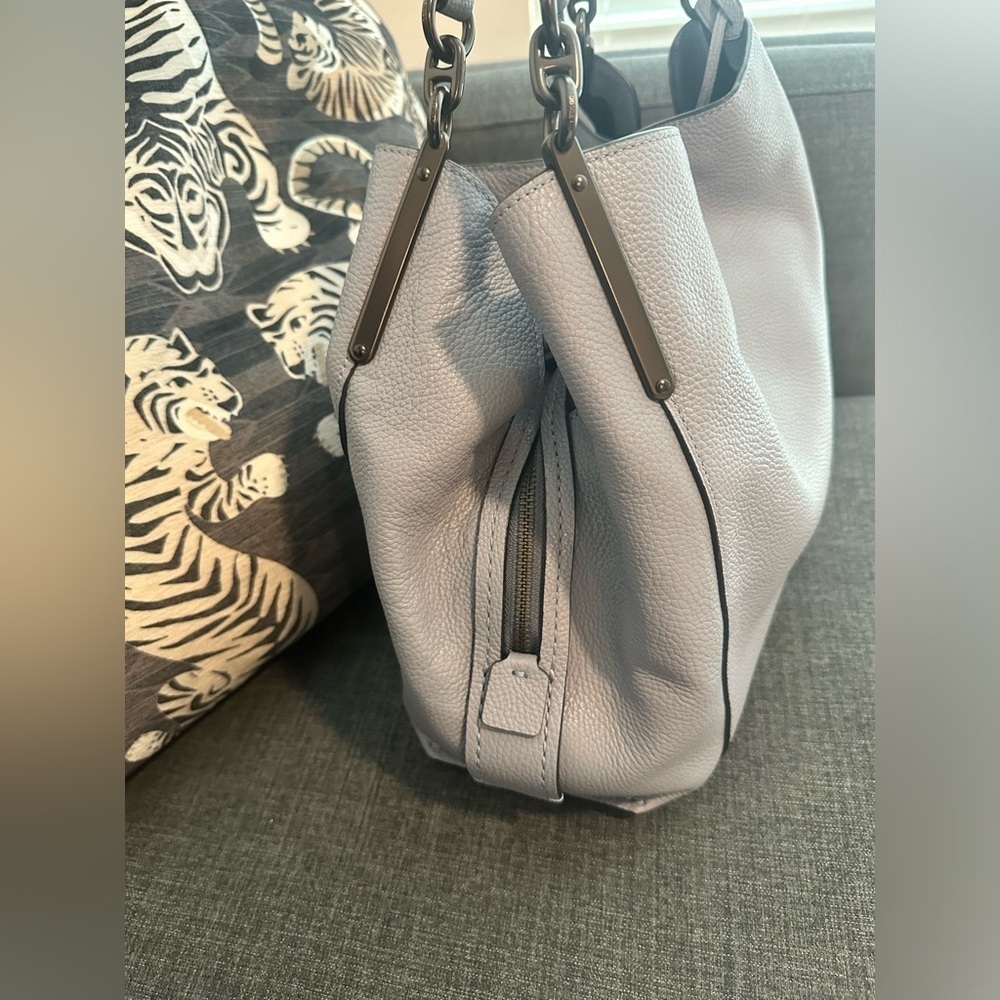 COACH Leather Edie Shoulder Bag - EUC - Light Blue - Picture 4 of 16
